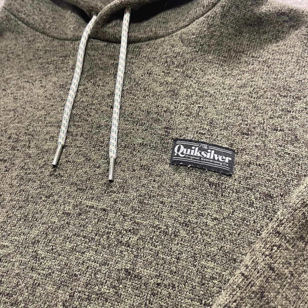 QuikSilver Green Keller Hoodie Men's Large - Picture 4 of 10